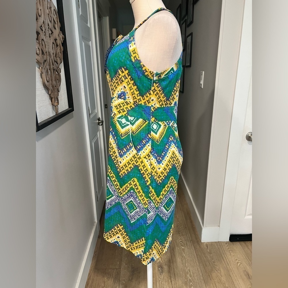 Jade Multicolor And Multi Pattern Sheath Dress Wi… - image 5